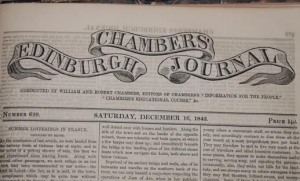 Chambers Edinburgh Journal. Courtesy of Scottish Natterings Edinburgh Happenings.