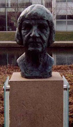 Naomi Mitchison bust at South Gyle.  Courtesy of wikimedia commons.